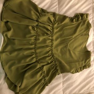 Shein tiered green dressy top